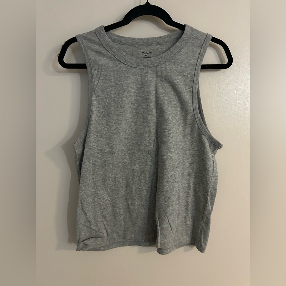 Madewell Women's Muscle Tank Top heather gray
